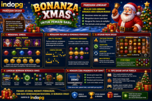 indopg menghadirkan panduan dasar Bonanza Xmas untuk pemain baru. Pelajari simbol emas, paylines, aturan main, dan fitur bonus sebelum mulai bermain.